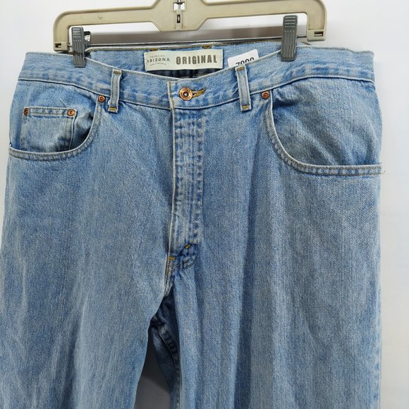 The Original Arizona Jeans Men's Straight Leg 100% Cotton Medium Blue 38 - Picture 2 of 9